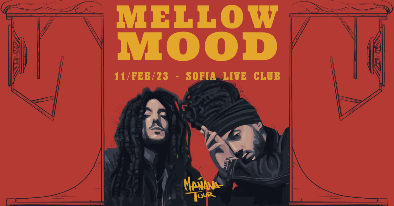 Mellow Mood concert artwork for the Sofia Live Club show