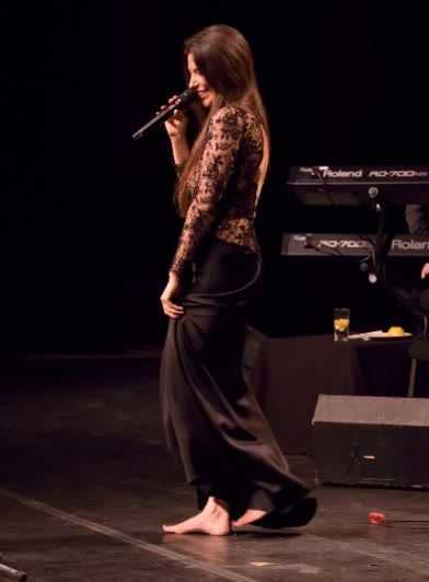 Ive Mendes during her live concert in Sofia